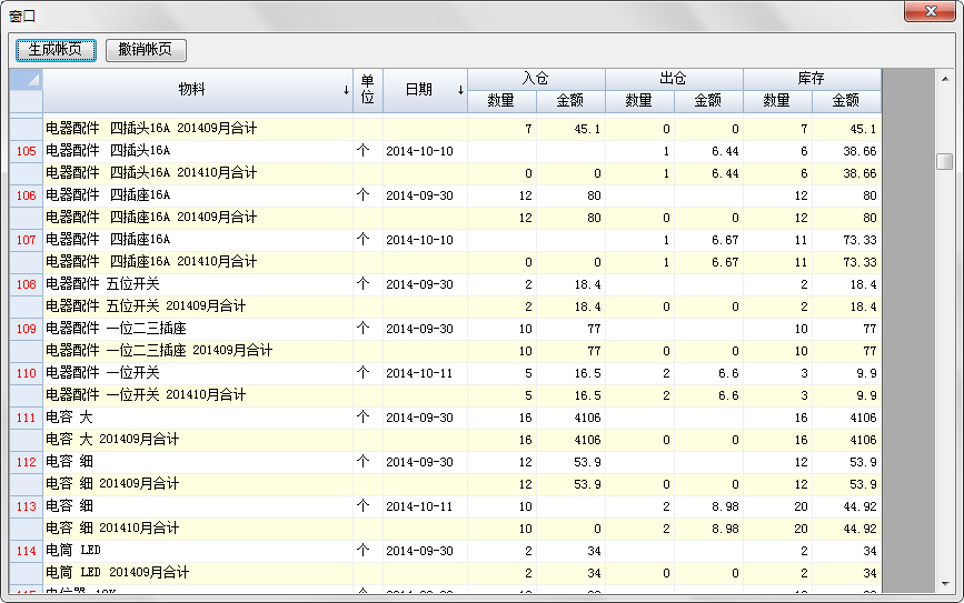 收入帐页(2)